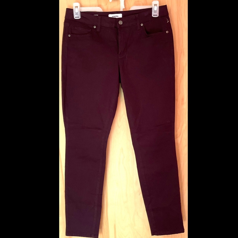 Sonoma Jegging Size 12 Purple Wine - EUC